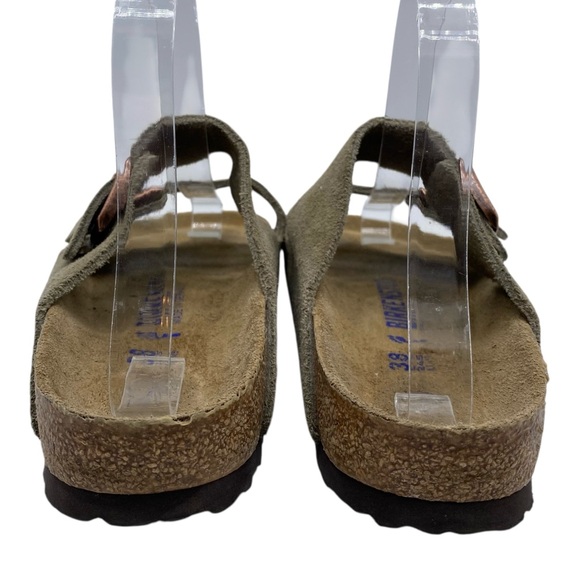 Birkenstock Womens Shoes Arizona Sandals 7 Tan Brown Suede Leather Flat Casual - Picture 7 of 12